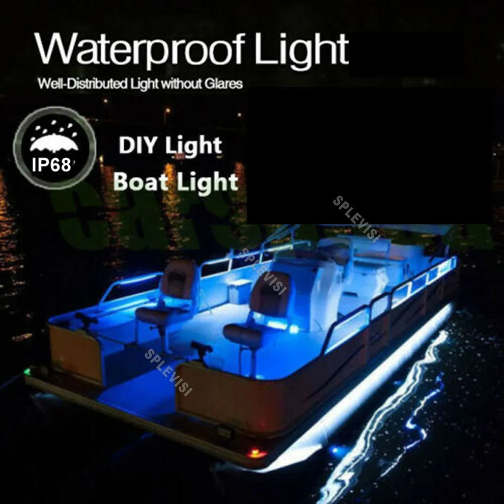 4PCS LED Boat Light Waterproof Outrigger Spreader Transom Underwater Night Marine Dock Pool Pond Fountain Outdoor Lighting