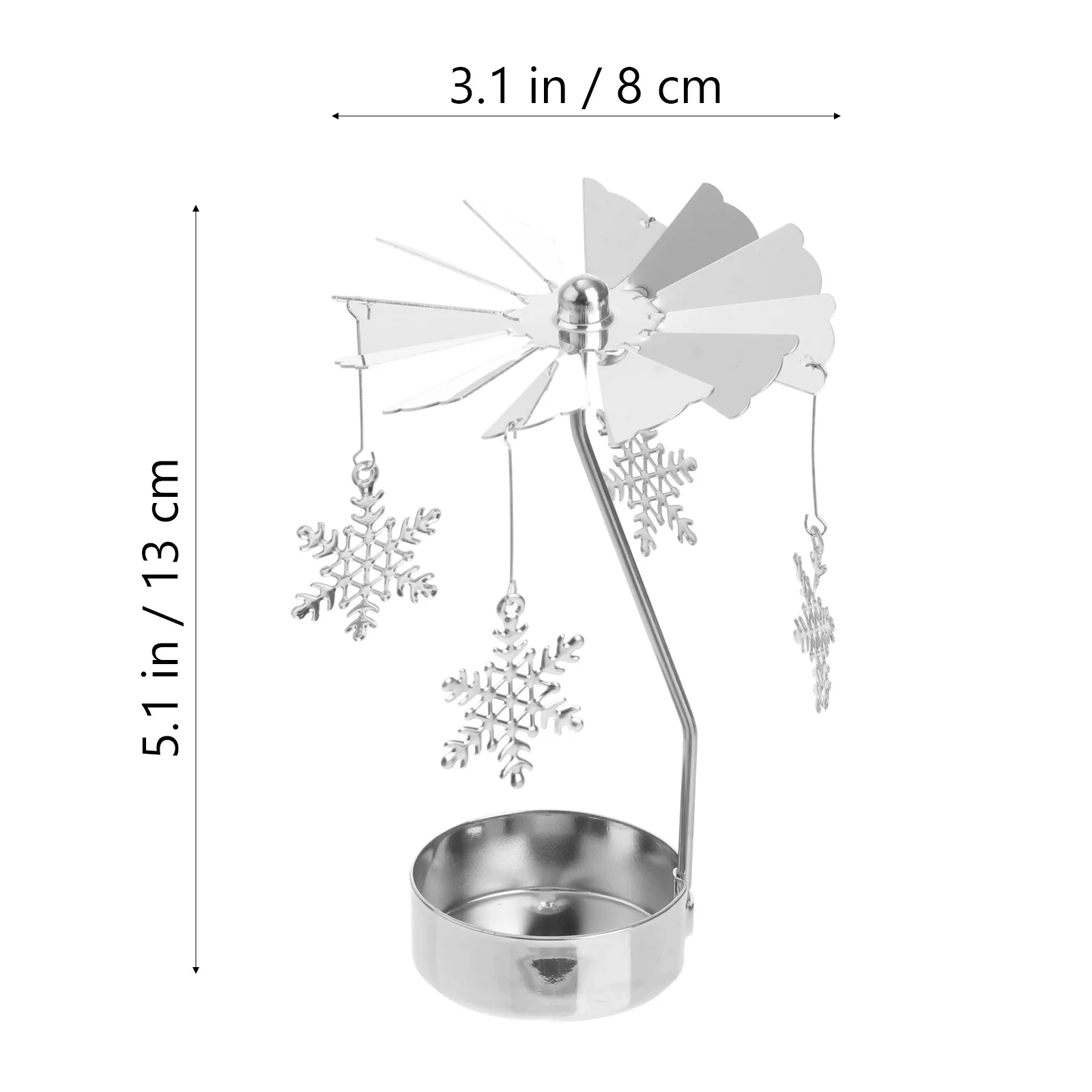 3 قطعة حامل شموع معدني دوار ندفة الثلج تصميم ديكور المنزل الدورية حامل مصباح الشاي عيد الميلاد الجدول محور