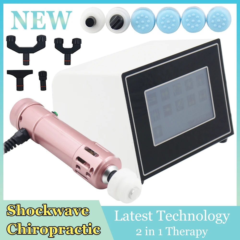 

250MJ Shockwave Therapy Machine Shoulder Pain Relief Muscle Relaxation Portable Shock Wave Chiropractic 2 In 1 Home Massage Tool