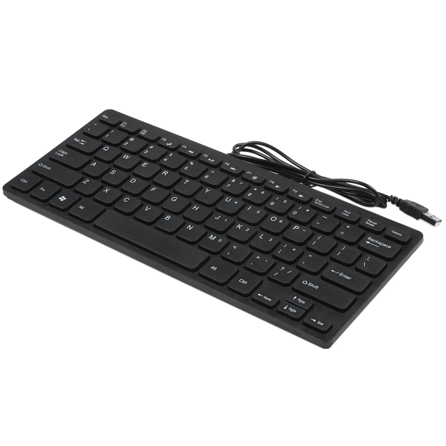 Wire Keyboard Ultra-Thin Quiet Small Size 78 Keys Mini Multimedia Usb Keyboard For Laptop Pc