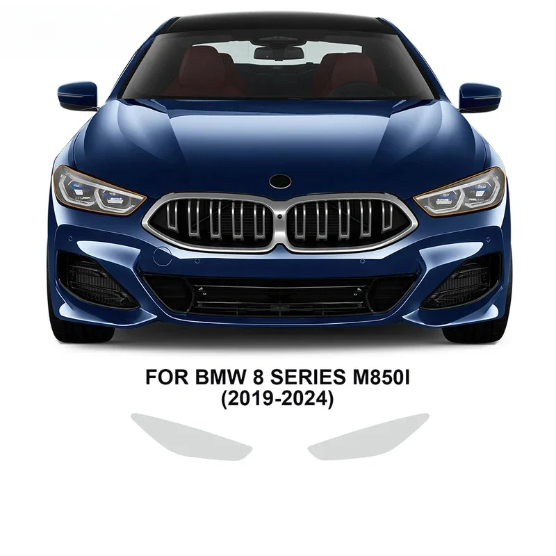 Película de Proteção de Pintura Retrovisor Transparente, Adesivo PPF, Farol Pré-Cortado, Acessórios para BMW M850i, M840i, Série 8, 2022-2024