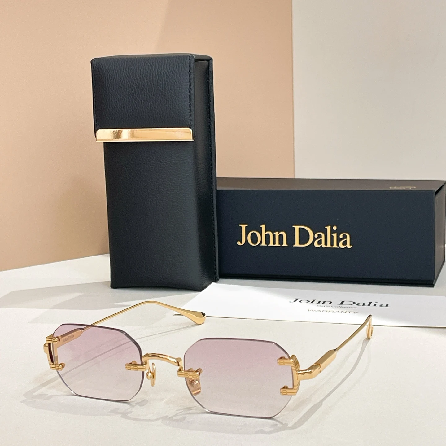 Voor JOHN DALIA JD AMARU mode Randloze Outdoor Sport Zonnebril Mannen Gepolariseerde UV400 Premium Vrouwen Paar Brillen Met Doos
