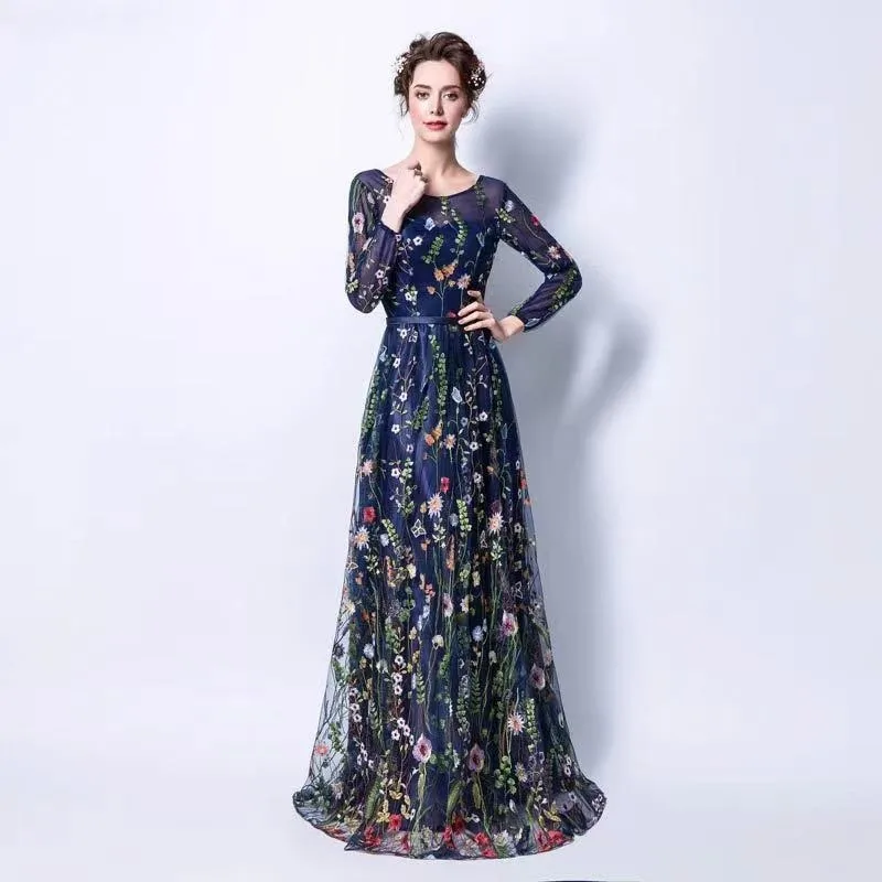 Femmes robe de soirée Oriental femmes Cheongsam Noble Style chinois élégant longue Qipao luxe Robes de mariée vêtements Vestido