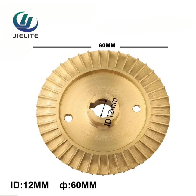 Copper Brass Water Pump Impeller 12MM With Double Face Key Self-Priming Pump Replacement Spare Parts