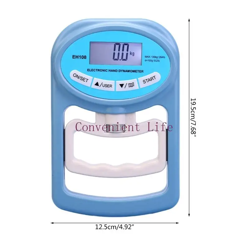 L1EE 손 강도 측정기 LCD 백라이트 전자 그립 강도 게이지 396lb/180kg 손 동력계 손 힘 측정기 휴대용