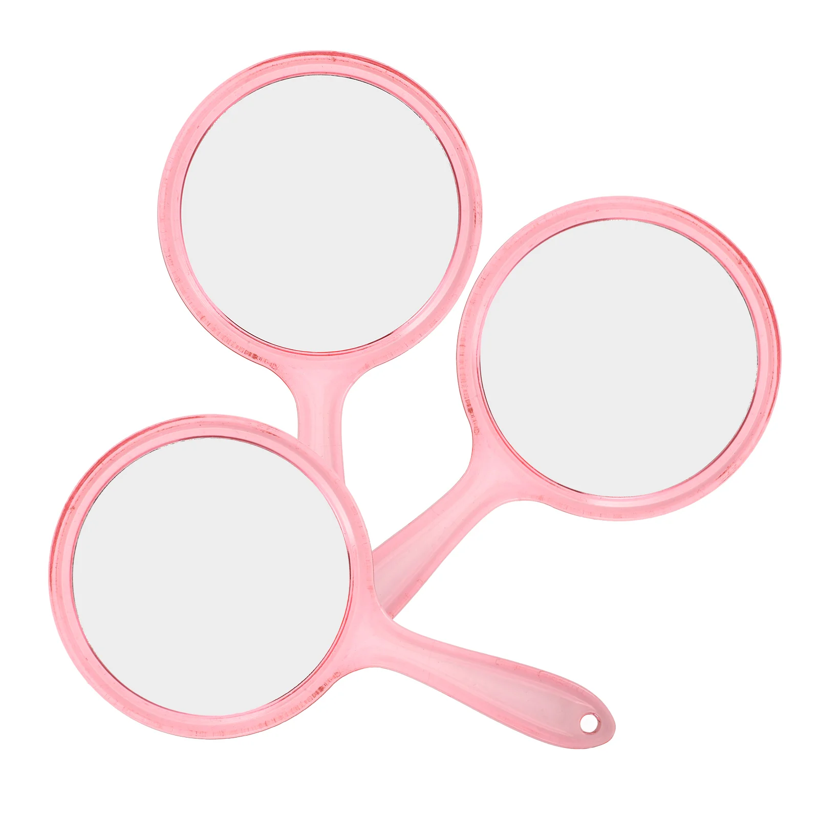 3 Pcs Handheld Vanity Mirror Princess Party Favors Magnifier Advertising Girl Dressing Table Glass Travel Mirrors