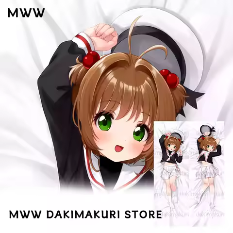 Cardcaptor Sakura Kinomoto Sakura Dakimakura Cover Anime Double-Sided Print Pillowcase Life-Size 2way Body Pillow