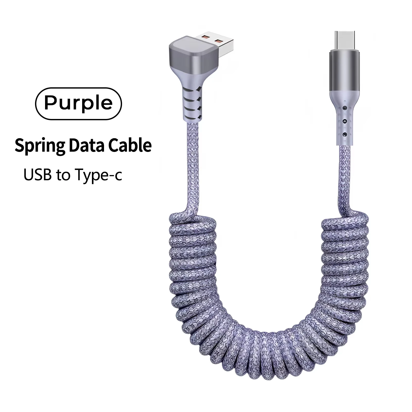NNBILI 90-Grad-Typ-C-auf-Typ-C-Spiralkabel, geflochtenes Ladekabel, schnelles Ladekabel für iPhone 18/17 Samsung Galaxy S26/S25