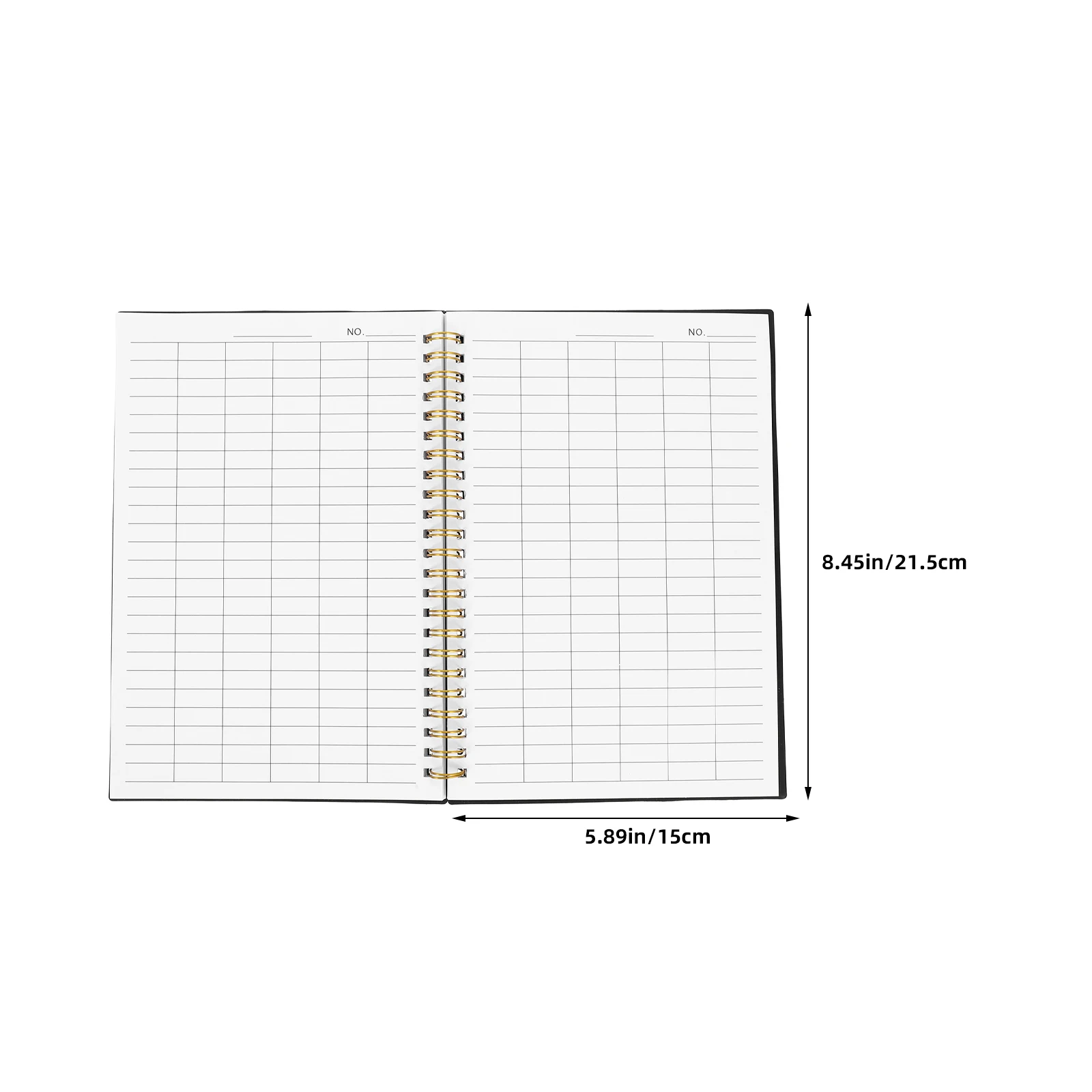 2 قطعة كتاب مخطط الميزانية صفحات مسطرة أفقية سلك مزدوج ملزمة نفقات دفتر الأستاذ للمنزل الأعمال المحاسبة المال #3