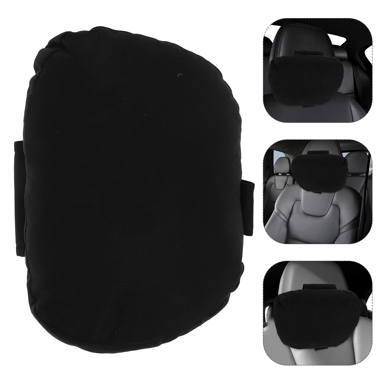 

Black Car Headrest Pillow Multi Functional Soft Neck Support for Vehicle Seat Adjustable Angle for Comfortable