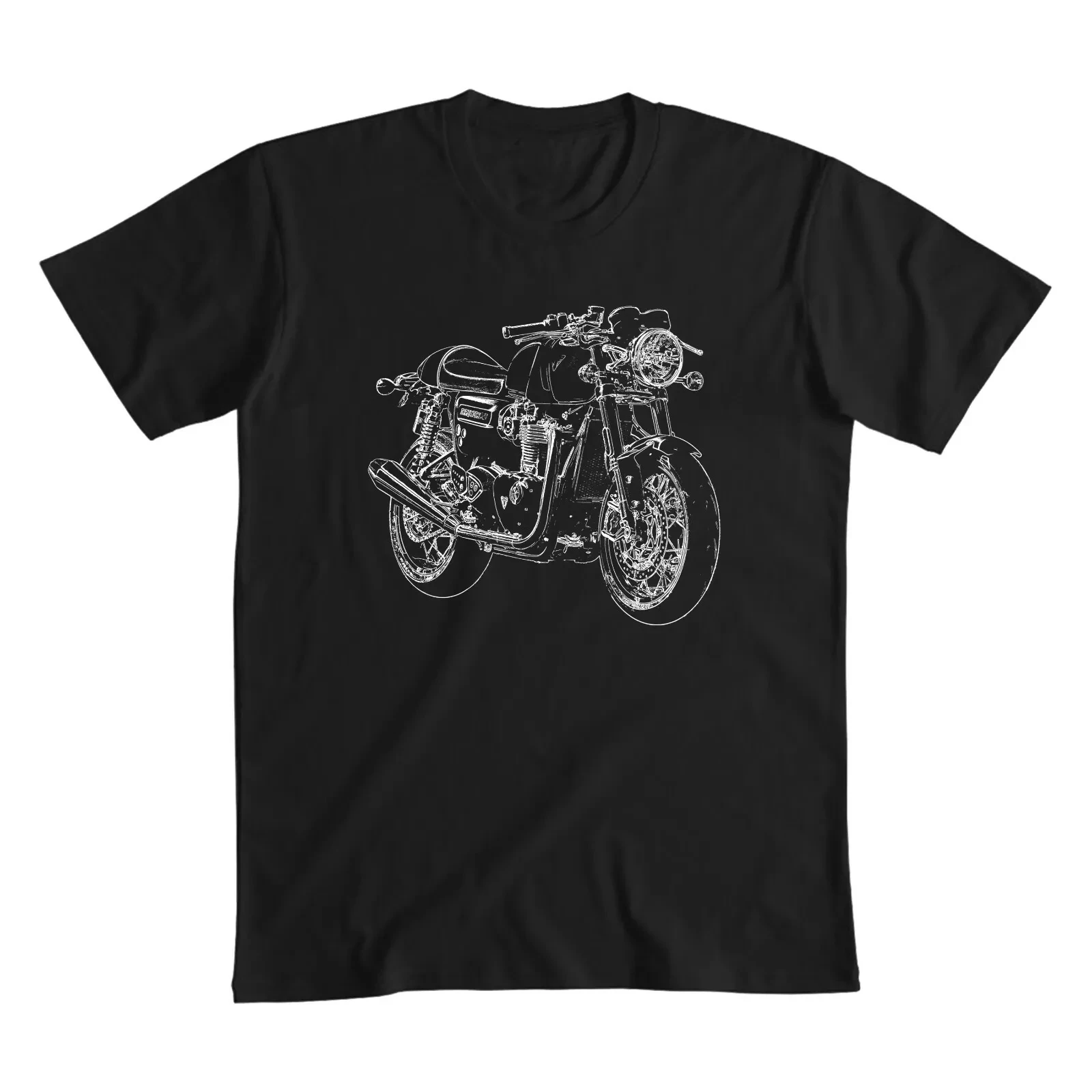 

2024 Men T Shirt Casual Thruxton RS Classic Logo T-shirt Graphic Summer Short Sleeves 100% Cotton S-3XL Cool Tee