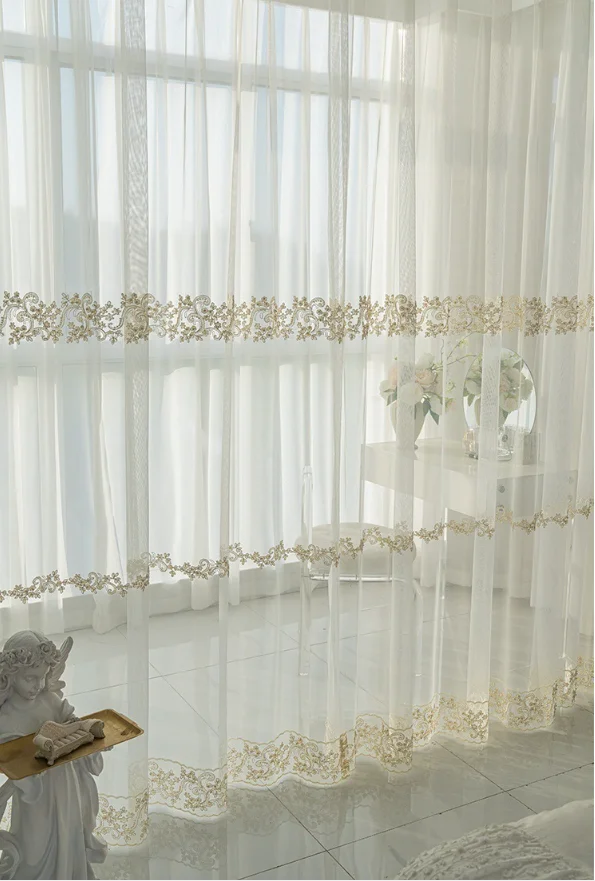 cortinas-de-gaze-branca-com-bordados-de-perolas-de-luxo-frances-para-sala-de-estar-e-quarto