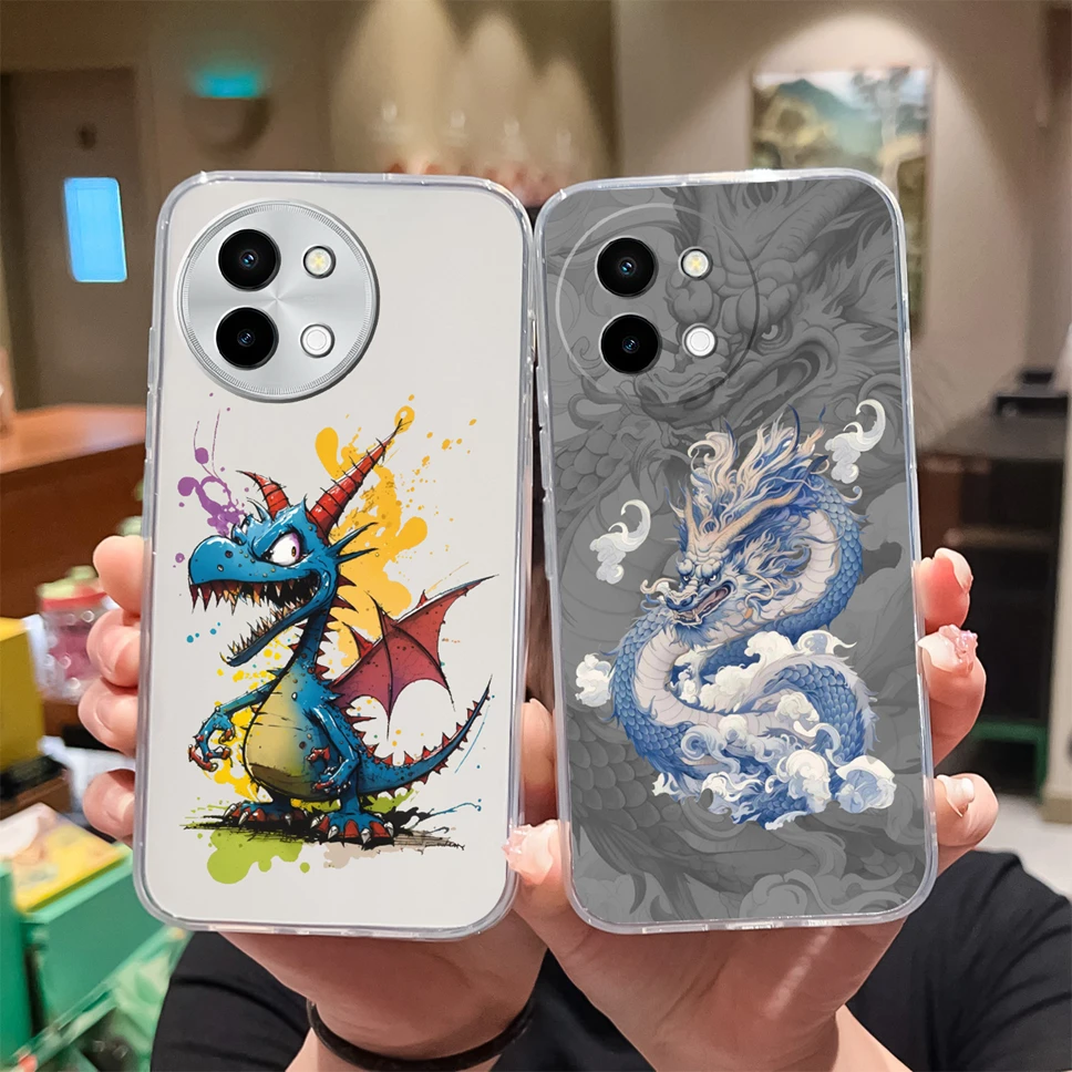 Case For Vivo Y38 5G Colorful Multiple Patterns Transparent Soft TPU Silicone Protective Back Covers Shell For Vivo Y 38 Fundas