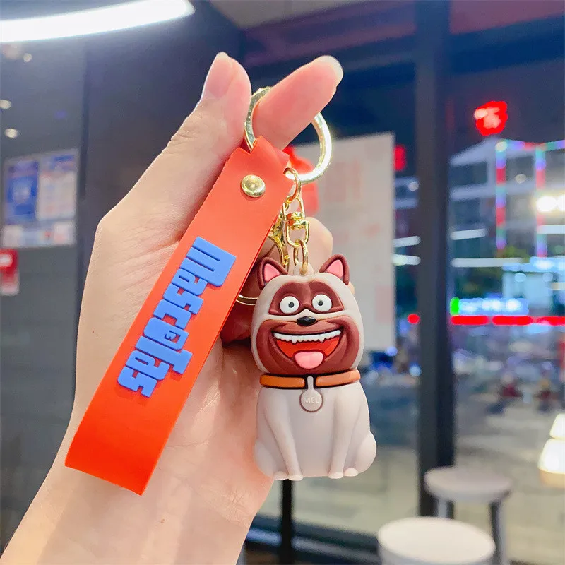 Cartoon The Secret Life of Pets Action Figures PVC Anime Keychain Bag Car Key Ring Ornament Pendant Schoolbag Decor Toys Gifts