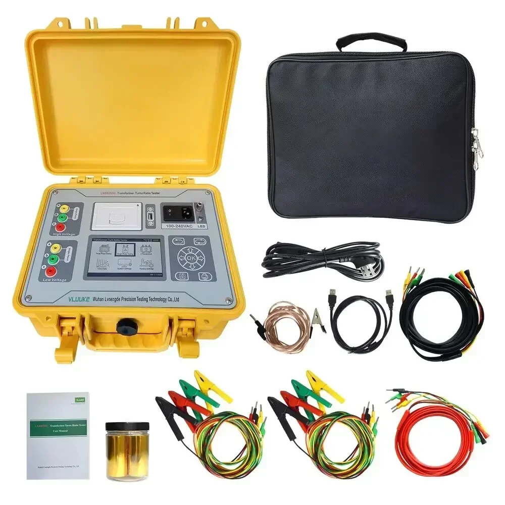 Fully Automatic Transformer Turns Ratio TTR Tester LCD Screen HV PT Ratio Tester