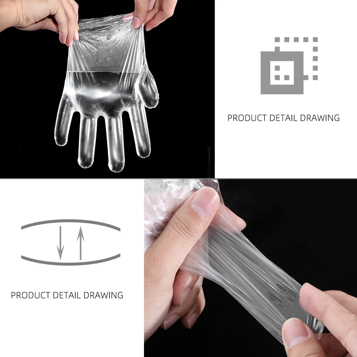 

100 Pcs Gloves for Kitchen Dishwash Washing up Household Purposes Dishwashing Cleaning