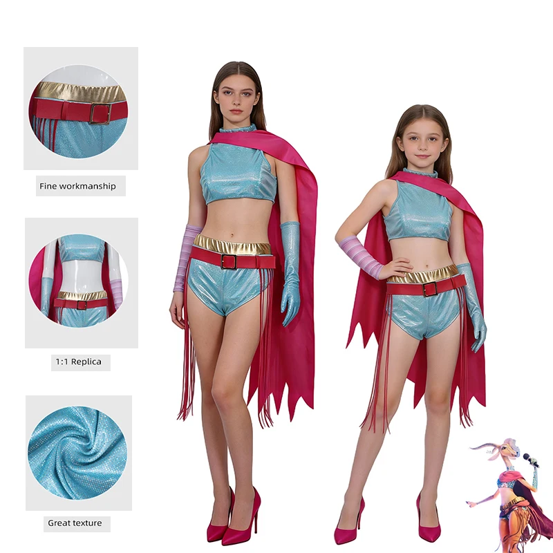 Women Gazelle Cosplay Costume op Shorts Cape Gloves Belt Set Ladies for Halloween Carnival Party Role‑Play Cosplay Events