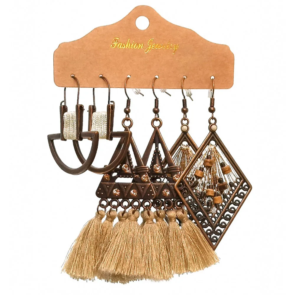Boho Ethnic Dangle/Round Earrings For Women Vintage Fashion 2022 Trending Sets Pendientes Earring Unusual Pendant Jewelry Female