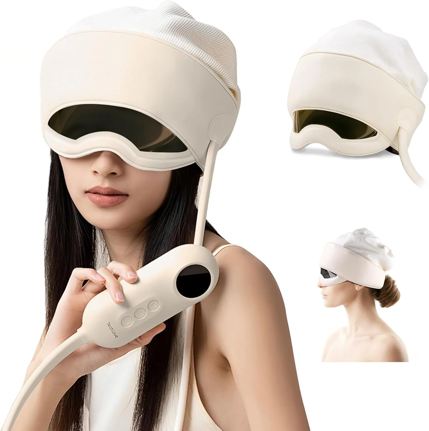 

Массажер для головы от головных болей, массажер для глаз с подогревом, перезаряжаемый массаж головы и глаз для снятия стресса, усталости, идеально подходит для Res