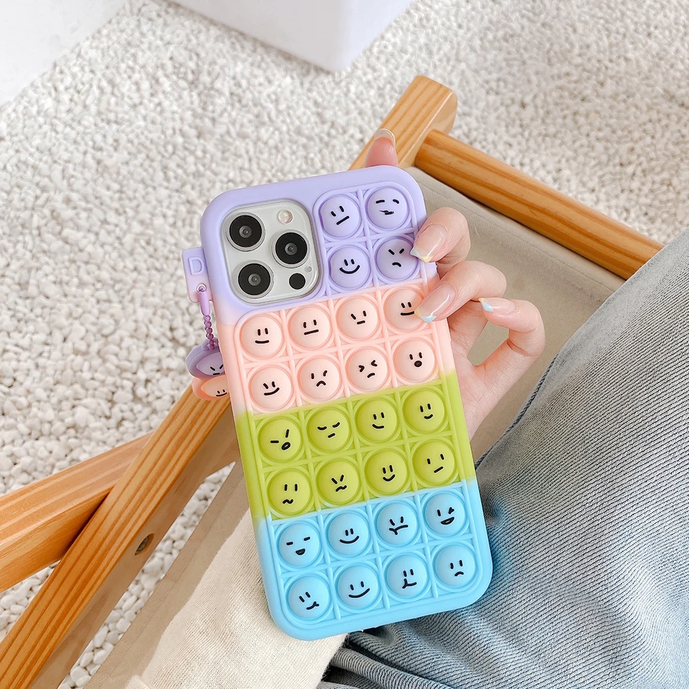 غطاء سيليكون لتخفيف الفقاعات لعبة Fidgit لسامسونج ، غالاكسي S9 ، S20 ، S21 ، FE ، نوت 9 ، 10 برو ، 20 بلس ، الترا ، 5 غ #5