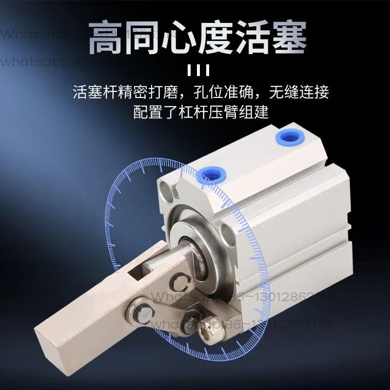 ALC Lever Cylinder Pneumatic Press Down 25/32/40/50/63 Double Plate Clamping Rocker Arm Clamp