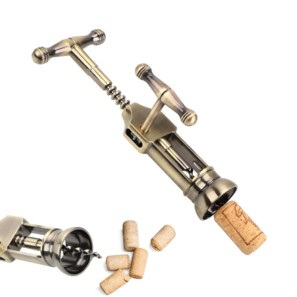 Vintage Style Gadgets Bar Tools Cork Wine Opener Rack Pinion Corkscrew Kichen Accessories Bottle Opener