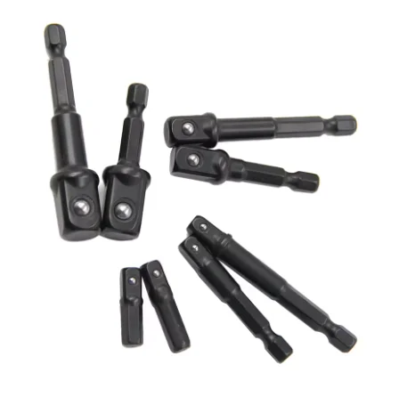 12pcs Impact Socket Adapter Set 1/4'' Drive Reducer Extension Power Drill High Speed Nut Driver Converter Tool Kit for Auto Repa