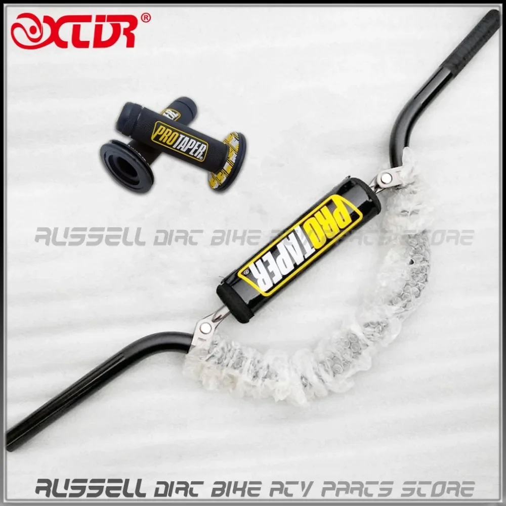 High Rise Handle Bar Handlebar 22mm/25mm and Pro Taper Grips & PAD For  SSR TTR BBR KLX110  DRZ110 Honda XR CRF 50 70 Dirt Bike