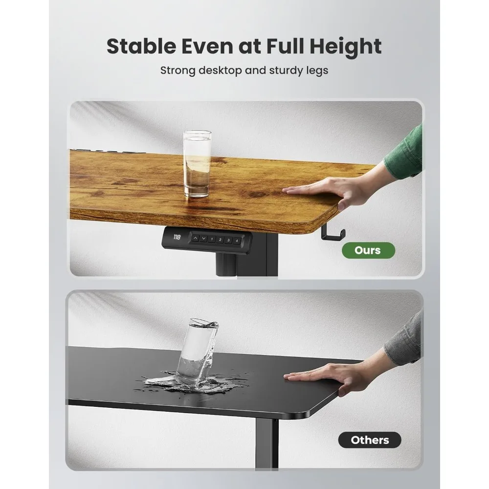 Electric Adjustable Height Desk, 48x24 Standing Computer Desk with 4 Memory Positions