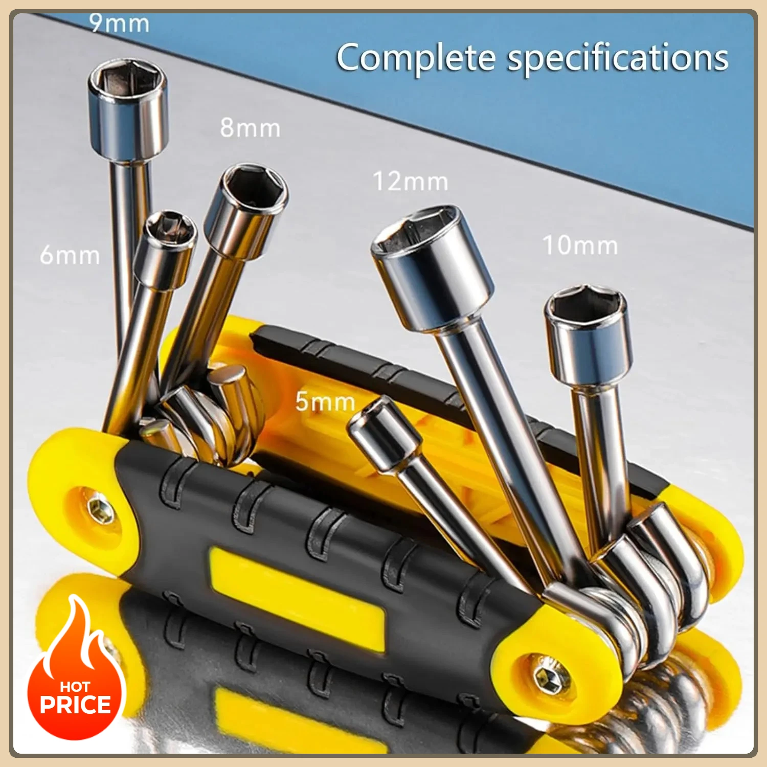 

Хит продаж: Набор складных ключей 6-в-1, многофункциональный шестигранный ключ, ключ для шестигранных гаек, ключ Torx с защитой от разборки