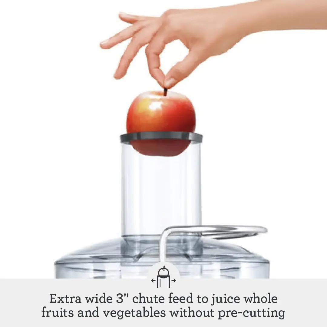 the Juice Fountain Compact Juicer, 10" x 10.5" x 16", Silver