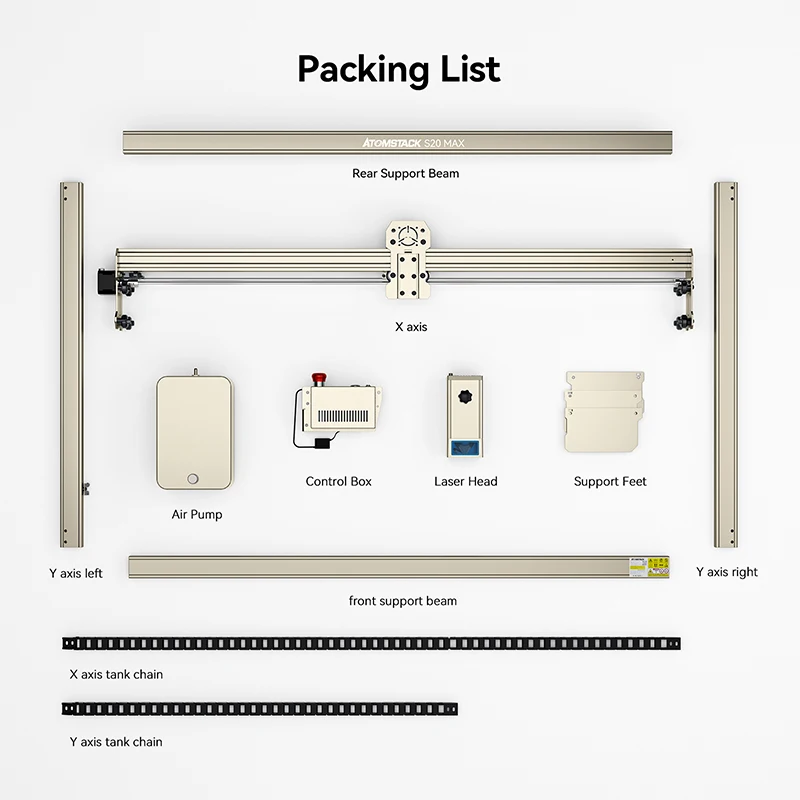 Atomstack S20 Max 130W macchina da taglio Laser con assistenza all\'aria fai da te impresa legno legno metallo carta vetro pelle macchina Laser