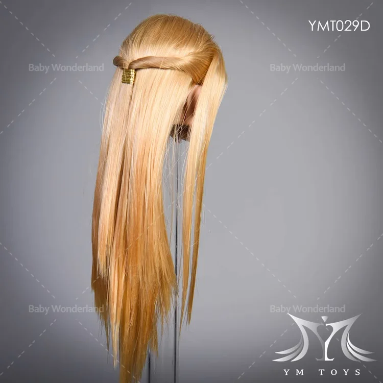 YMTOYS YMT029 1/6 مقياس أنثى الأزرق البني عيون قزم فتاة رئيس منحوتة نموذج صالح 12 '' Suntan الجندي عمل الشكل دمى الجسم