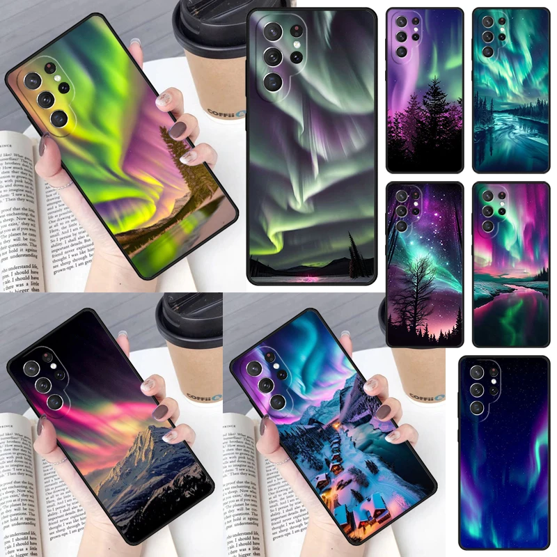 Northern Lights Aurora Phone Case for Samsung Galaxy S26 Ultra S25 S24 S23 S22 S21 S20 Note10 Plus FE Cover
