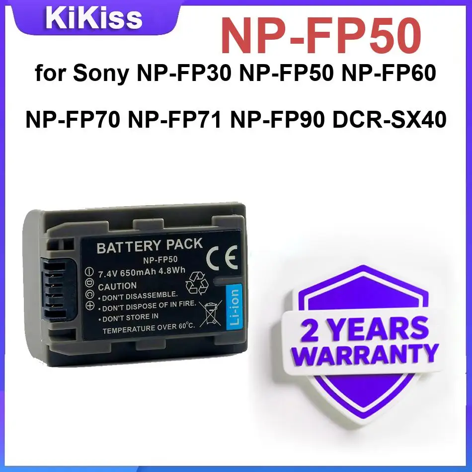 Запасной аккумулятор NP FP50 для Sony NP-FP30 NP-FP50 NP-FP60 NP-FP70 NP-FP71 NP-FP90 DCR-SX40 Sx40r SX41 HDR-CX105