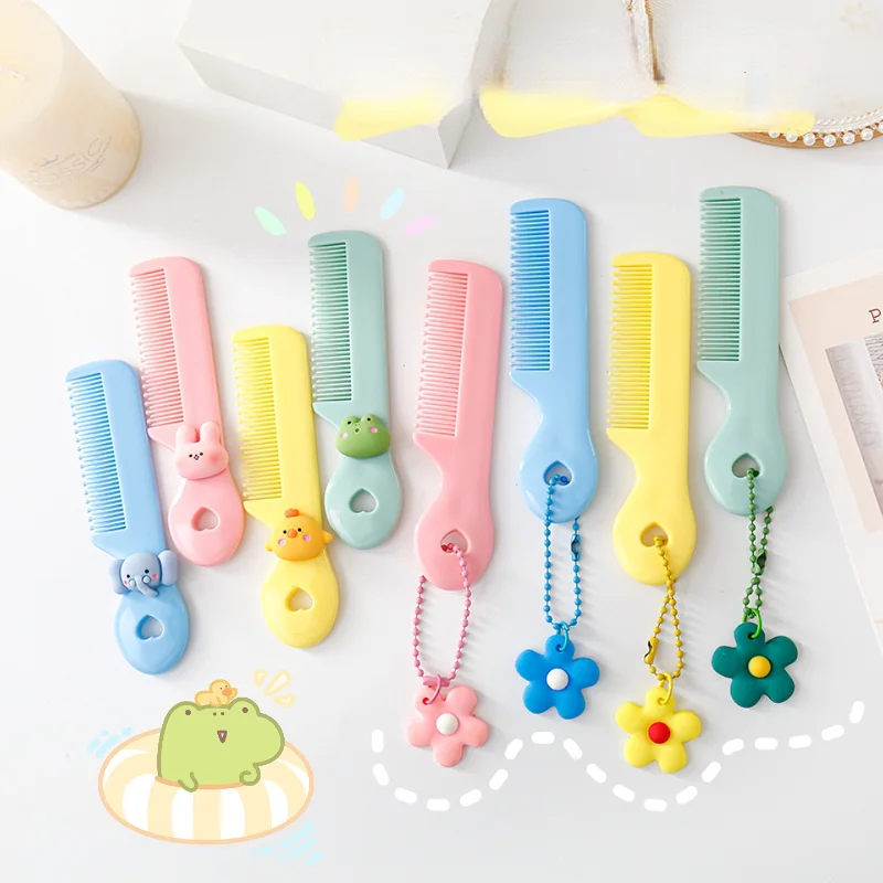 1pc Cute Mini Combs for Baby Girls Boys Cartoon Animal Floral Hair Brushes Kids Children Korean Styling Tool Protable for Travel