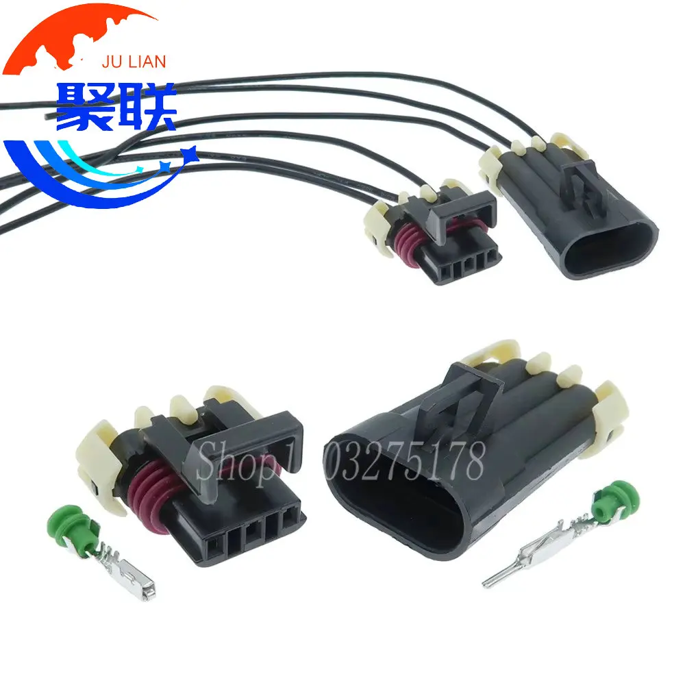 1Set 3Pin 12110293 12129615 12052845 Car Temperature Sensor Wire Harness Connector Waterproof Socket for Excavator