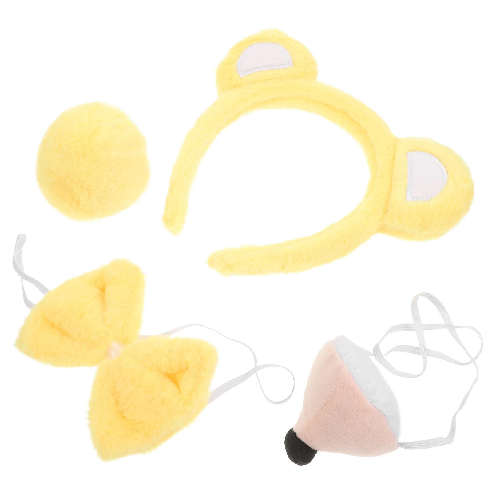 

Bear Ball Set Bearing Collar Costume Animal Accessories Cosplay Headband with Tail Artificial