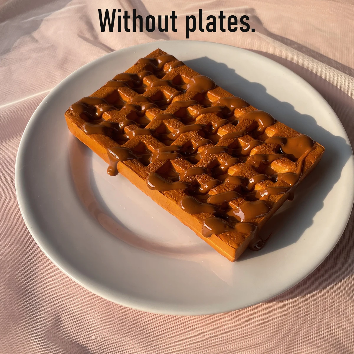 16x10cm PU Fake Jam Waffel, realistisches Frühstücksmodell für Fotografie, Bäckerei-Display, Miniatur-Essen, Party-Dekoration – Detail 6