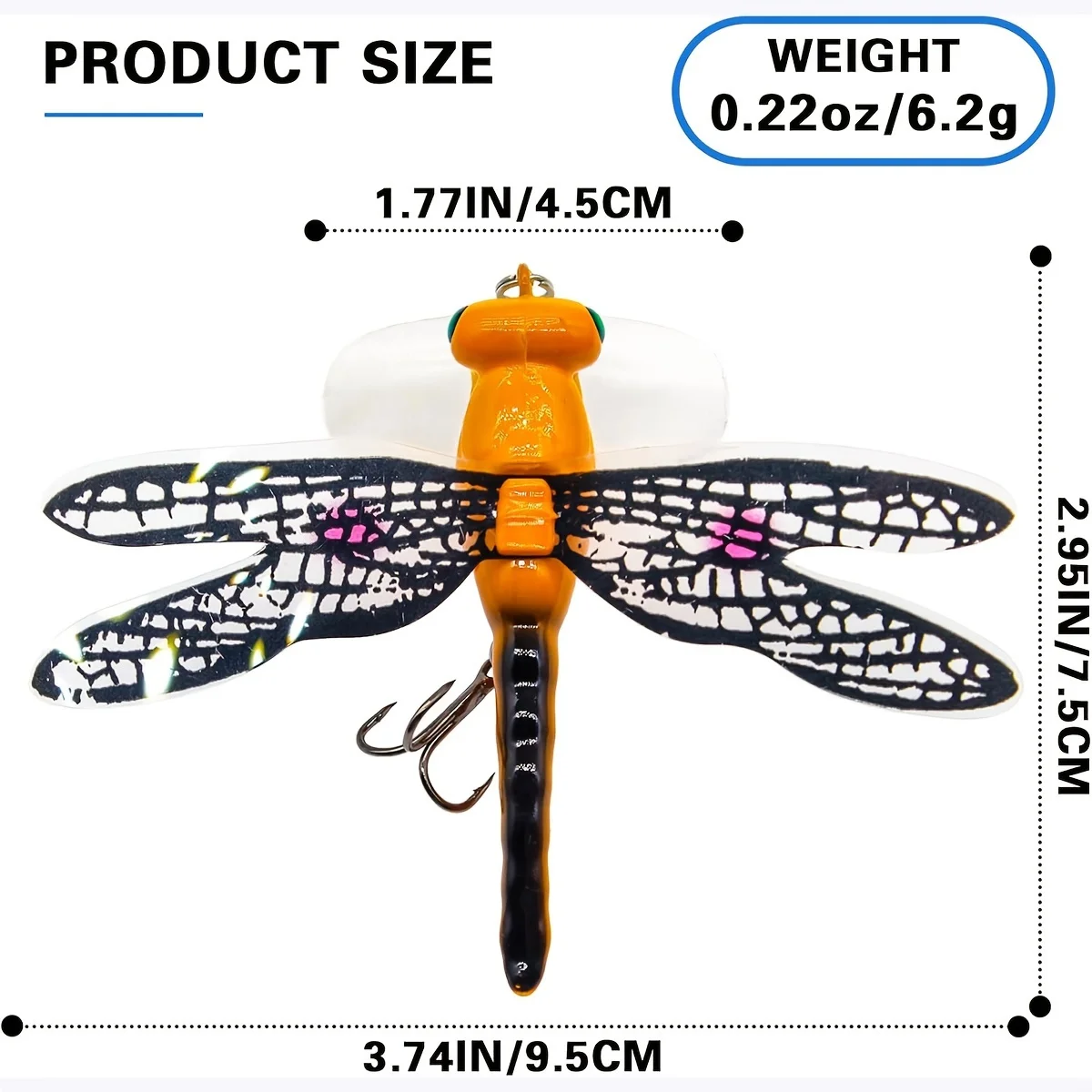Dragonfly lure new surface system Wave crawling insect road lure fly bionic lure