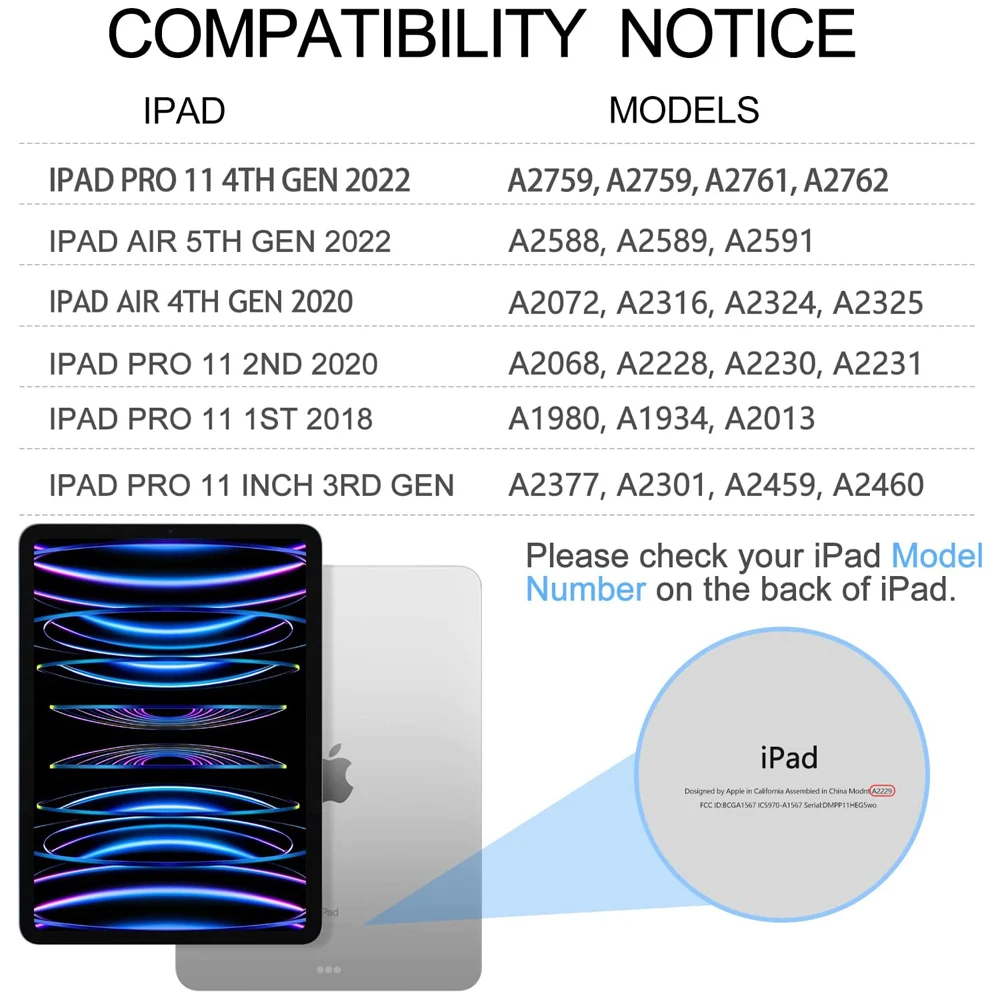 GOOJODOQ Волшебная клавиатура с подсветкой для iPad Air 6 2024, чехол для iPad Air 11 дюймов, чехол для iPad Air 5 Air 4 10,9 дюйма, чехол folio