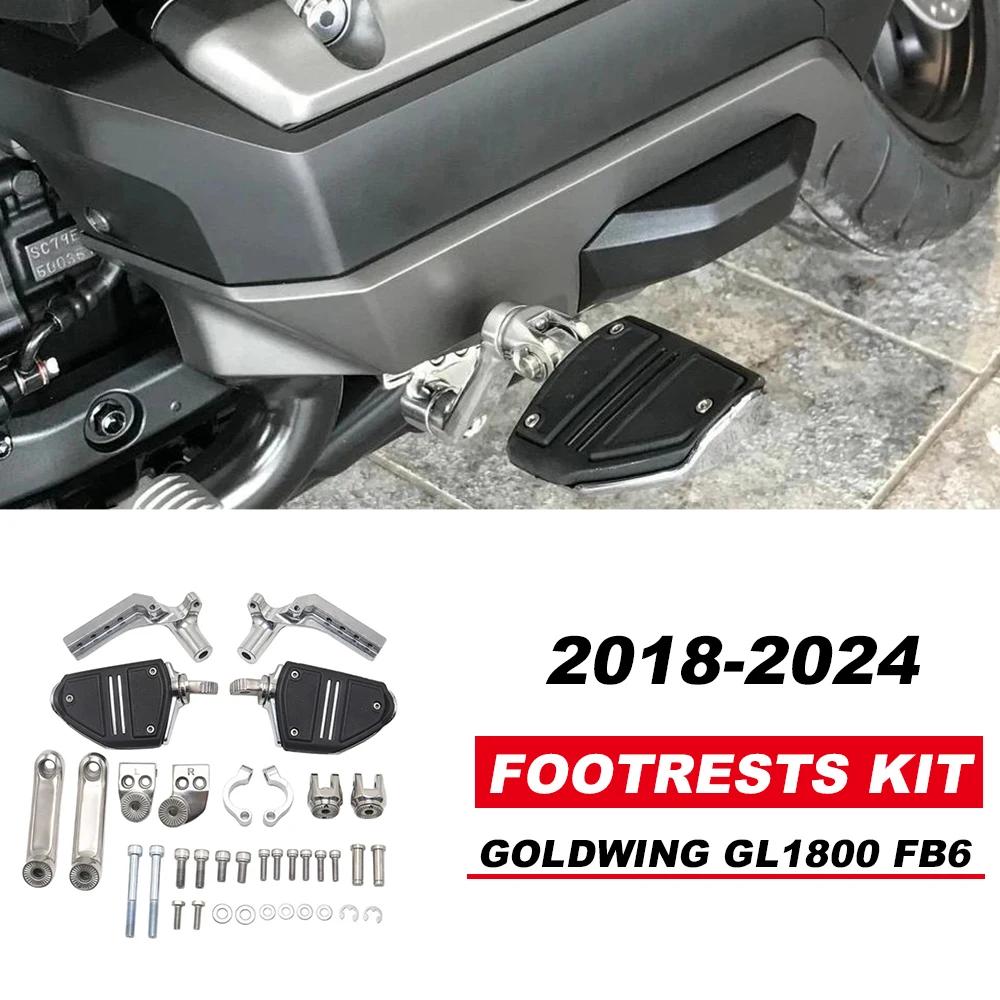 

For Honda Gold Wing 1800 Tour DCT Engine Foot Pedal Goldwing GL 1800 Accessories Footrests 3-Way Adjustable Highway Pegs Mounts