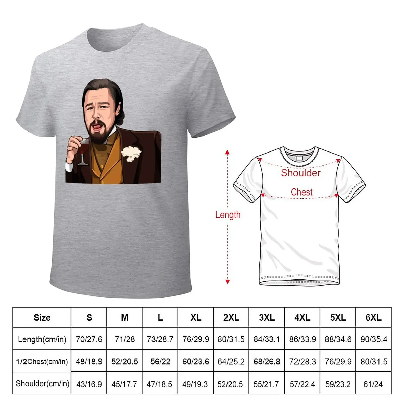 Leonardo DiCaprio Meme Laughing Leo T-Shirt plus sizes Short sleeve tee mens cotton t shirts