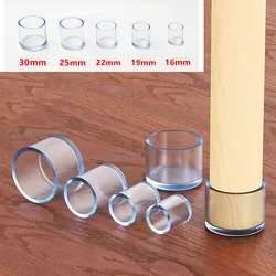 16Pcs Transparent Chair Leg Caps Rubber Feet Protector Pad Furniture Table Covers Plugs Cover Furniture Leveling Feet Home Decor