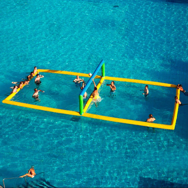 

Large Beach Volleyball Field Water Polo Field Games Inflatable Beach Volleyball Court Pool With Net