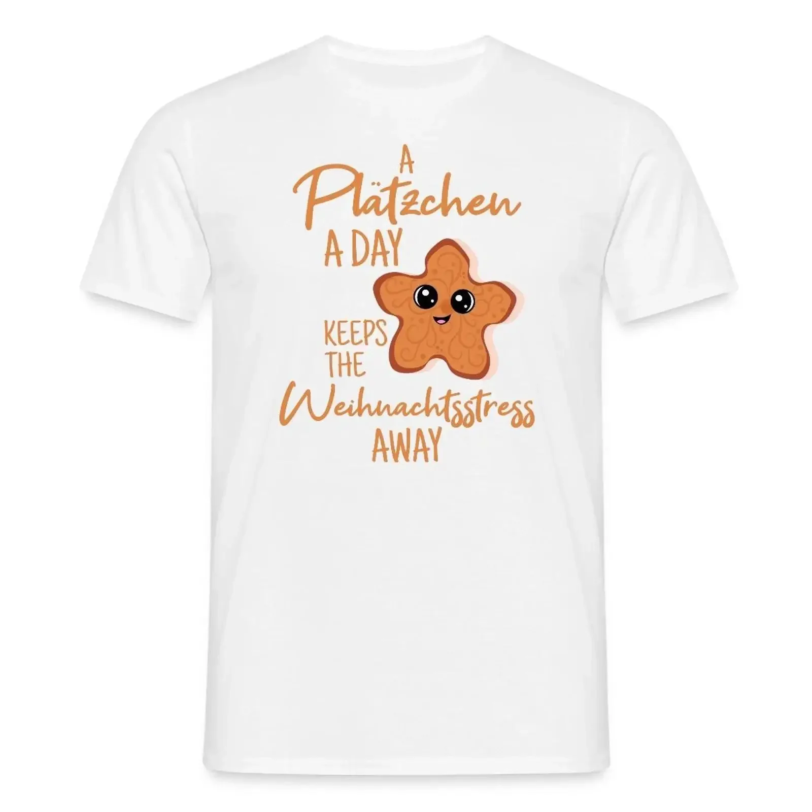 Weihnachtsbäckerei Plätzchen Advent Kekse Cookie Männer T-Shirt Vintage Washed Herren Designer-Kleidung Lässige Grafik