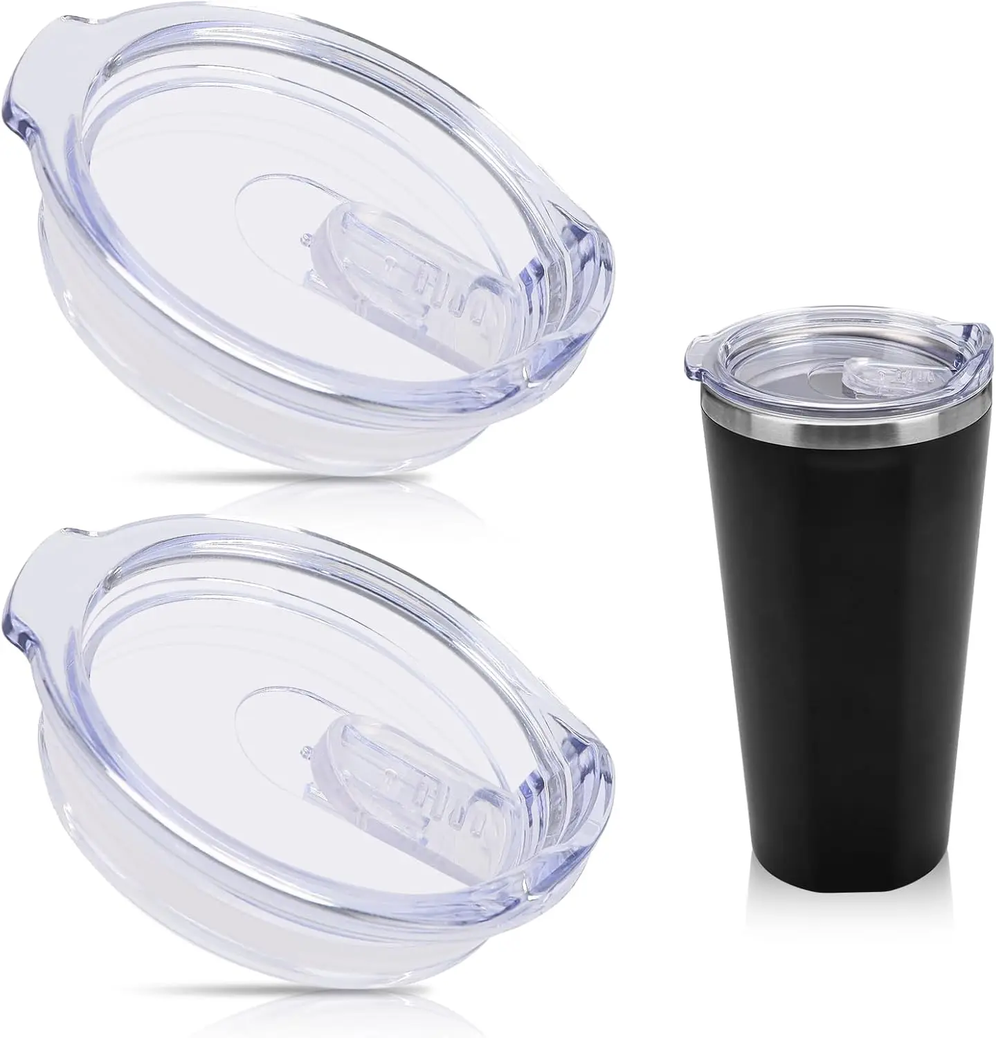 

2Pack 16oz Replacement Lid for Corkcicle Tumbler, Double Sealing Spill Proof Top for Travel Coffee Mug, 2.9in Cup Lids