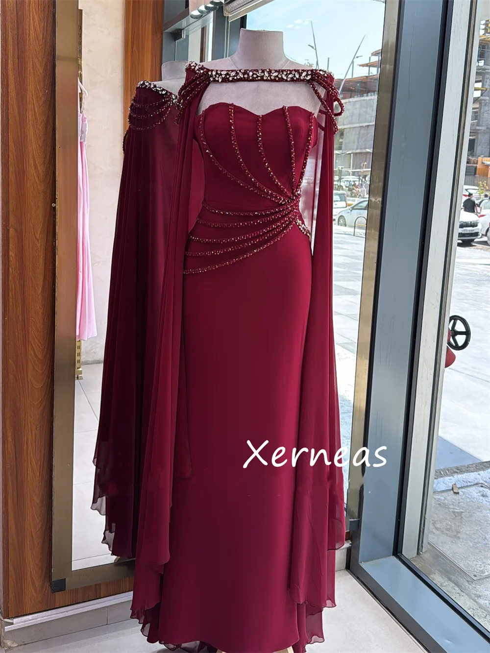 Customized Simple Jersey Pleat Sequined Straight Sweetheart Long Dresses Bespoke Occasion Sexy High Quality