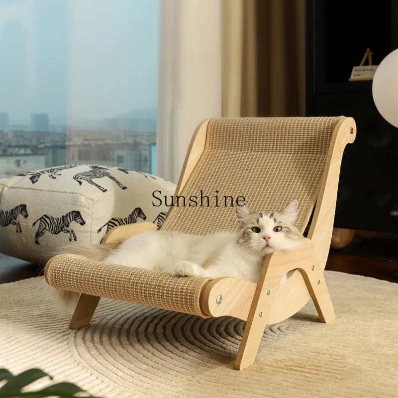 Sisal cat scratching board cat recliner sofa hammock human pet sharing