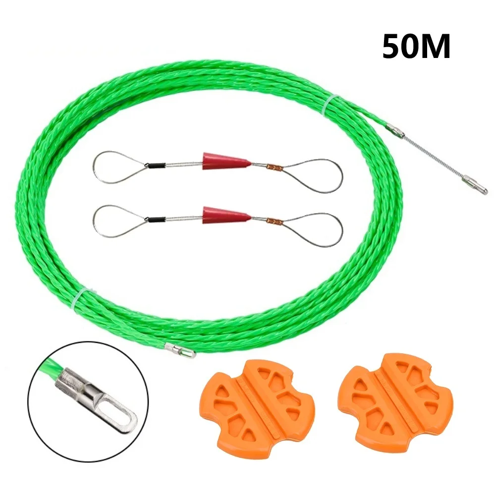 Tape Wire Puller Including Adapters Cable Retraction Aid  For Electricians To Pull Wires Through Conduits And Floors Easily